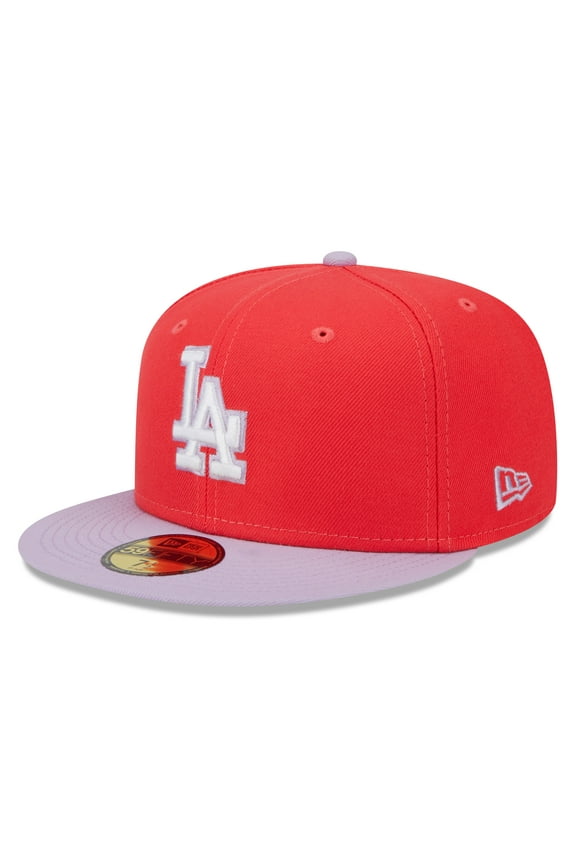 Men's New Era Red/Lavender Los Angeles Dodgers Spring Color Two-Tone 59FIFTY Fitted Hat