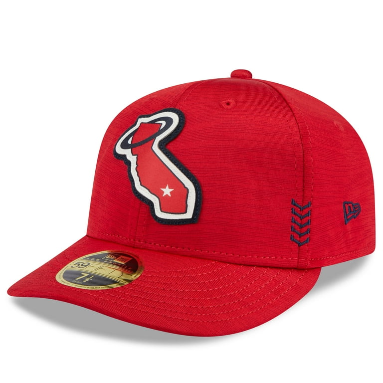 Men s New Era Red Los Angeles Angels 2024 Clubhouse Low Profile 59FIFTY Fitted Hat Walmart