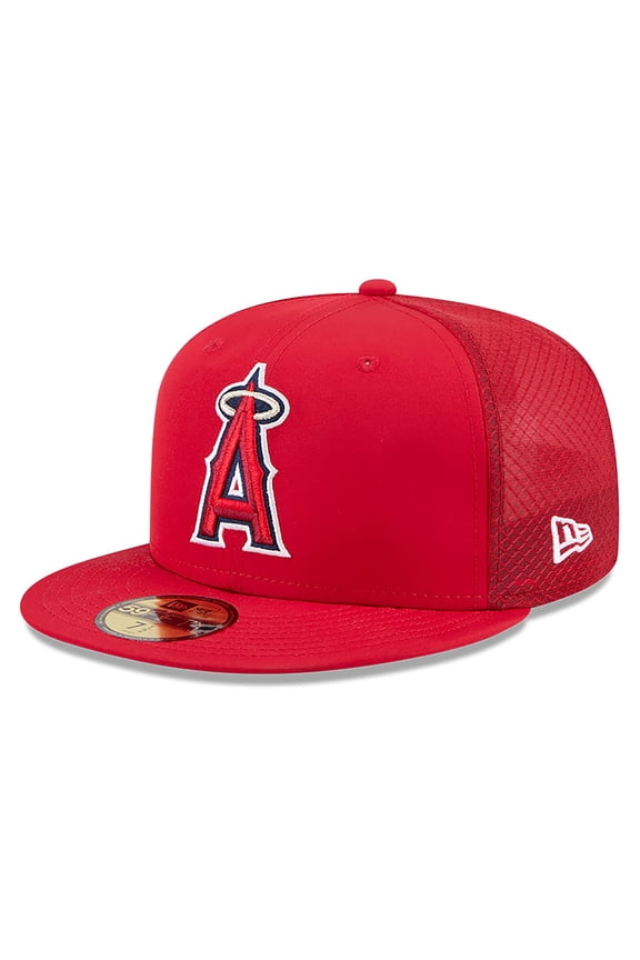 Men's New Era Red Los Angeles Angels 2026 Batting Practice 59FIFTY Fitted Hat