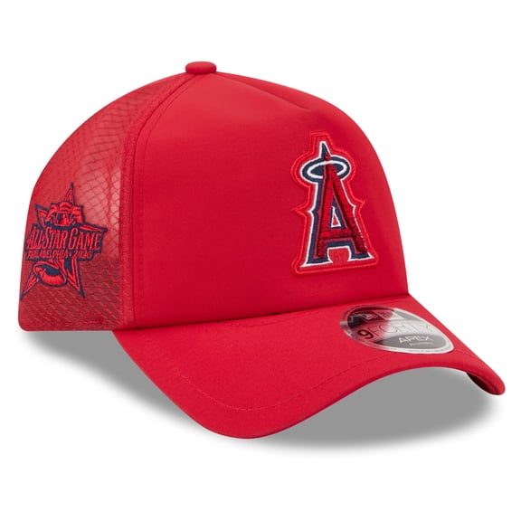 Men's New Era Red Los Angeles Angels 2026 MLB All-Star Game Workout 9FORTY Apex Adjustable Hat