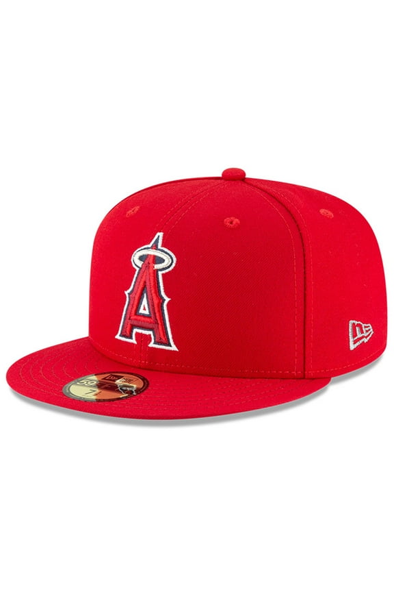 Men's New Era Red Los Angeles Angels Game Authentic Collection On-Field 59FIFTY Fitted Hat
