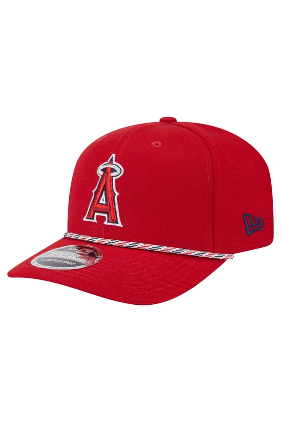Men's New Era Red Los Angeles Angels Multi-Rope 9SEVENTY Stretch-Snap Hat