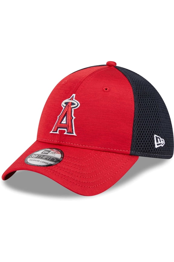 Men's New Era Red Los Angeles Angels Neo 39THIRTY Flex Hat