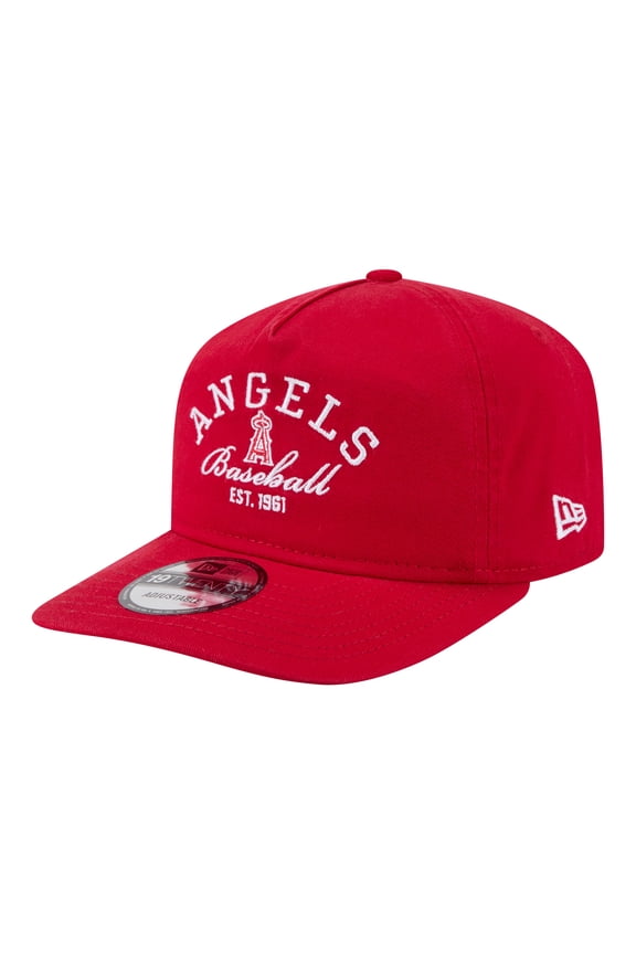 Men's New Era Red Los Angeles Angels Stacked 19TWENTY Adjustable Hat