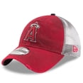 thumbnail image 1 of Men's New Era Red Los Angeles Angels Team Rustic 9TWENTY Trucker Adjustable Hat, 1 of 5