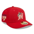 thumbnail image 1 of Men's New Era  Red Miami Marlins 2023 Fourth of July Low Profile 59FIFTY Fitted Hat, 1 of 5