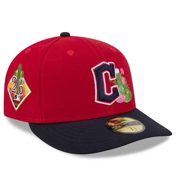 Men's New Era Red/Navy Cleveland Guardians 2026 Spring Training 59FIFTY Fitted Hat