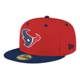 thumbnail image 1 of Men's New Era Red/Navy Houston Texans Flipside Two-Tone 59FIFTY Fitted Hat, 1 of 5