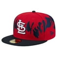thumbnail image 1 of Men's New Era Red/Navy St. Louis Cardinals Retro Pattern 59FIFTY Fitted Hat, 1 of 6