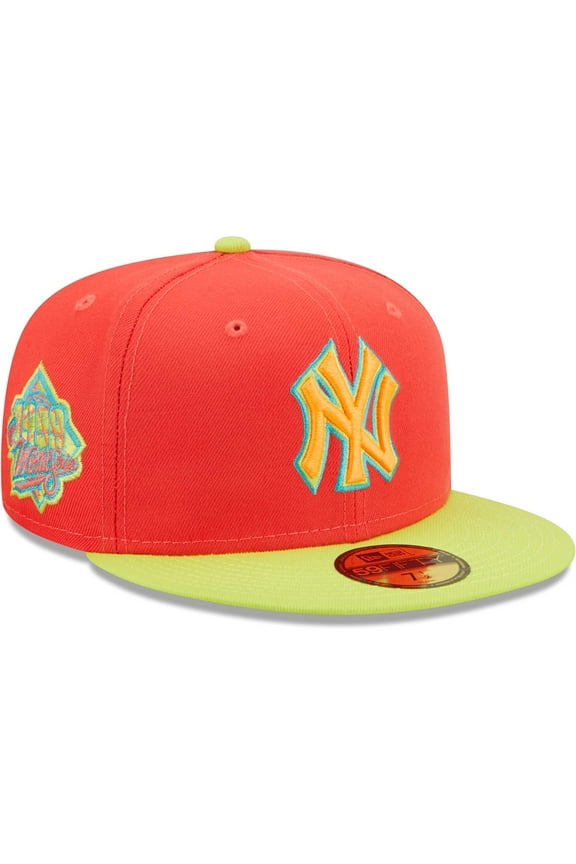 Men's New Era Red/Neon Green New York Yankees Lava Highlighter Combo 59FIFTY Fitted Hat