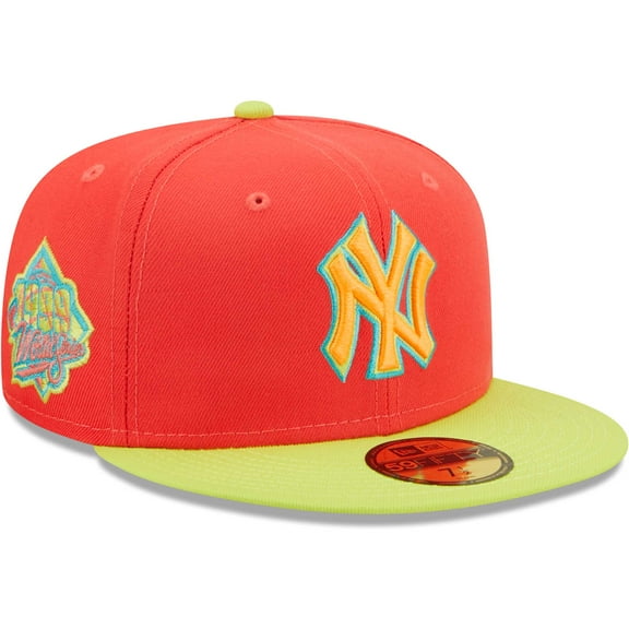 Men's New Era Red/Neon Green New York Yankees Lava Highlighter Combo 59FIFTY Fitted Hat