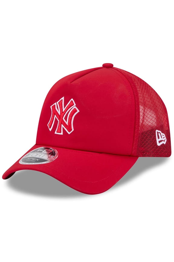 Men's New Era Red New York Yankees 2026 Batting Practice Alternate Apex 9FORTY Adjustable Hat