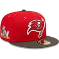 thumbnail image 1 of Men's New Era Red/Pewter Tampa Bay Buccaneers Super Bowl LV Letterman 59FIFTY Fitted Hat, 1 of 6