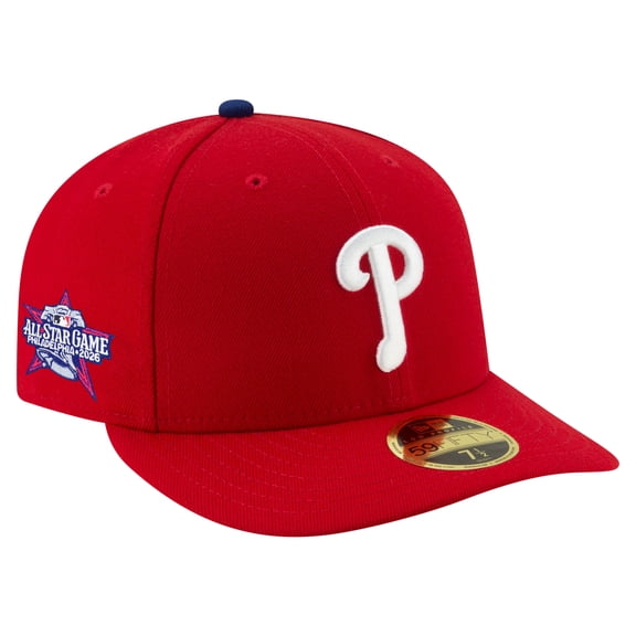 Men's New Era Red Philadelphia Phillies 2026 All-Star Game Authentic Collection Side Patch Low Profile 59FIFTY Fitted