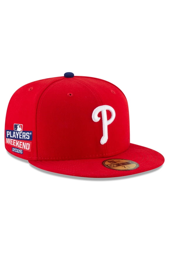 Men's New Era Red Philadelphia Phillies 2026 Players' Weekend Authentic Collection 59FIFTY Fitted Hat