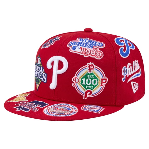 Men's New Era Red Philadelphia Phillies All Over 59FIFTY Fitted Hat