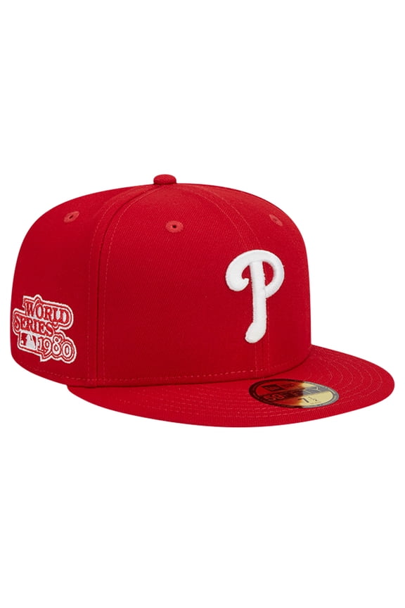 Men's New Era Red Philadelphia Phillies Logo 59FIFTY Fitted Hat
