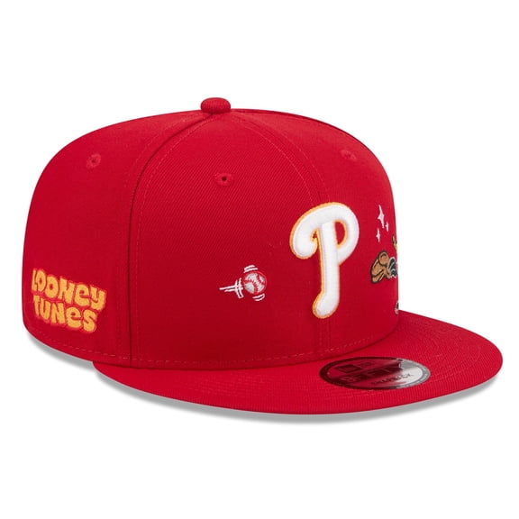 Men's New Era Red Philadelphia Phillies Looney Tunes Daffy Duck 9FIFTY Snapback Hat