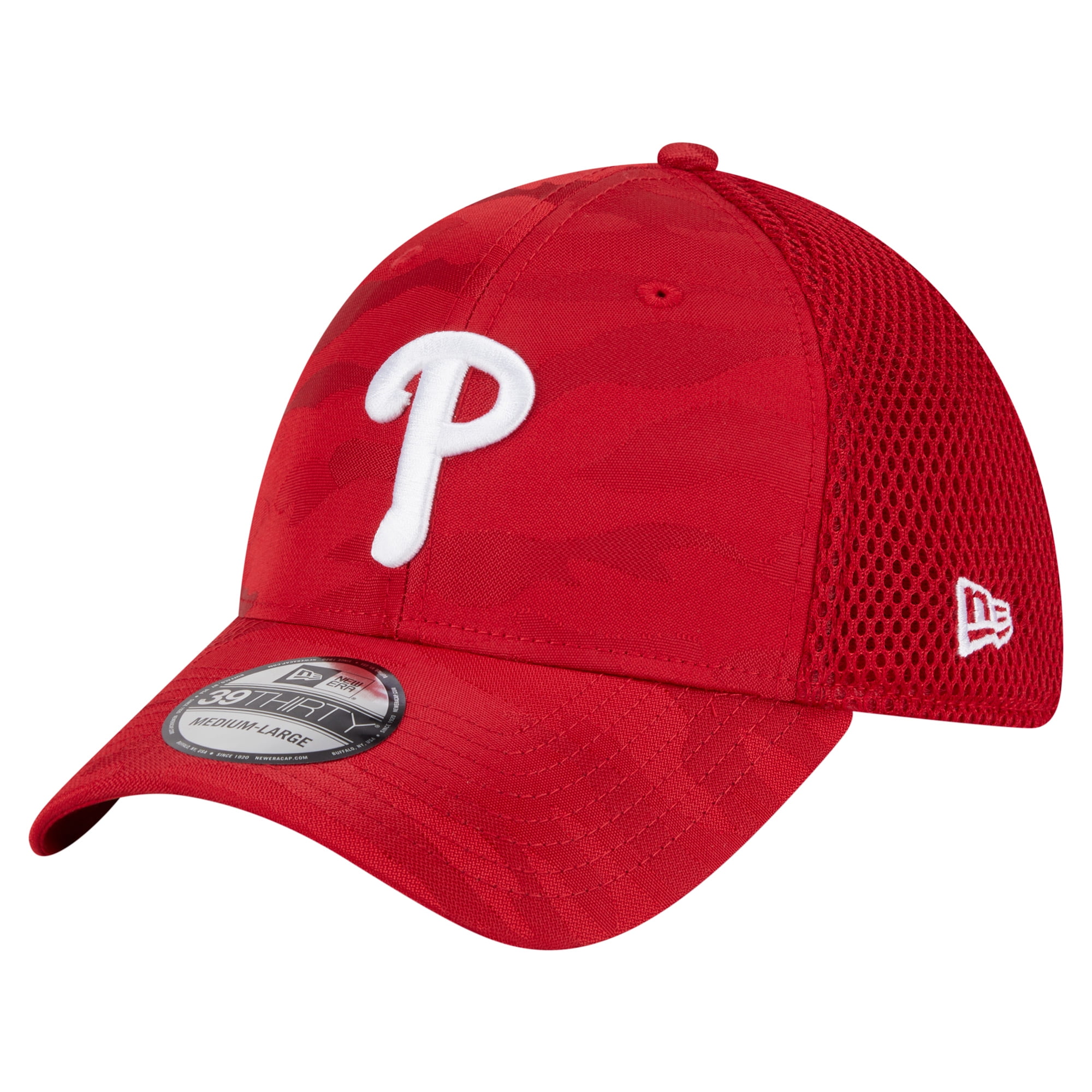 Men's New Era Red Philadelphia Phillies Subtle Camo 39THIRTY Flex Hat ...