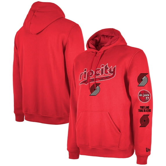 Men's New Era Red Portland Trail Blazers 2023/24 City Edition Pullover Hoodie