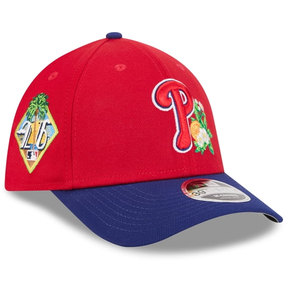 Men's New Era Red/Royal Philadelphia Phillies 2026 Spring Training M-Crown 39THIRTY Flex Hat