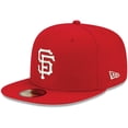 thumbnail image 1 of Men's New Era Red San Francisco Giants White Logo 59FIFTY Fitted Hat, 1 of 6