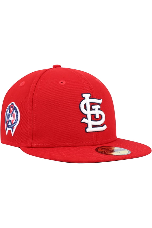 Men's New Era Red St. Louis Cardinals 9/11 Memorial Side Patch 59FIFTY Fitted Hat