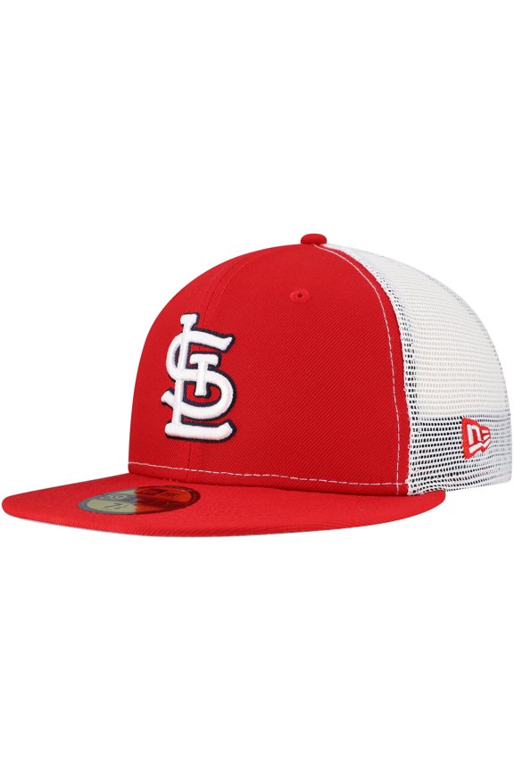 Men's New Era Red St. Louis Cardinals Team Color 59FIFTY Trucker Fitted Hat