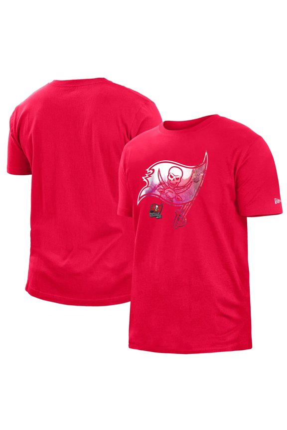Men's New Era Red Tampa Bay Buccaneers 2022 Sideline Ink Dye T-Shirt