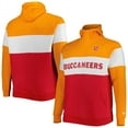 thumbnail image 1 of Men's New Era Red Tampa Bay Buccaneers Big & Tall Throwback Colorblock Raglan Pullover Hoodie, 1 of 3