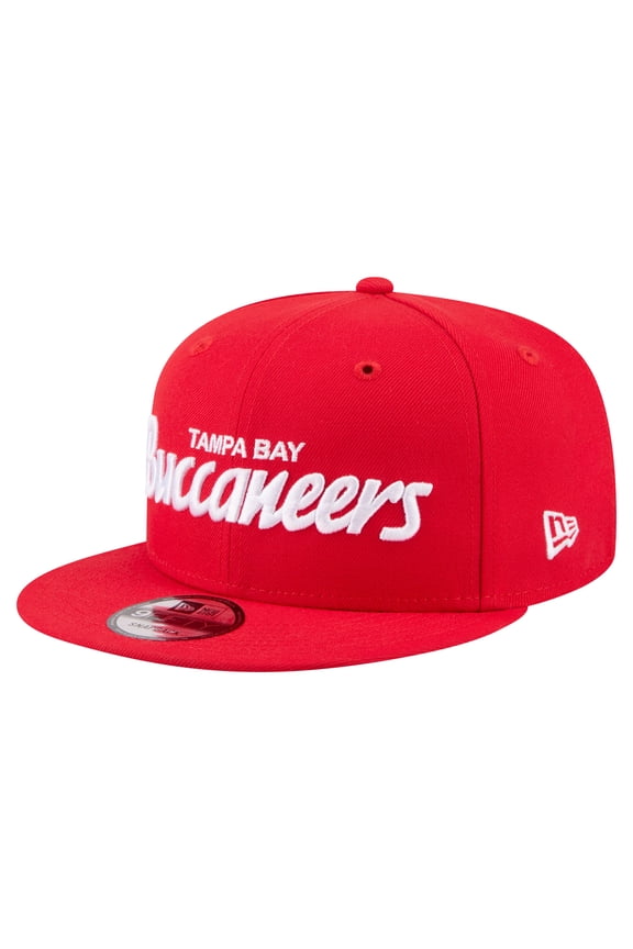 Men's New Era  Red Tampa Bay Buccaneers Core Team Script 9FIFTY Snapback Hat