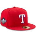 Men's New Era Red Texas Rangers 2023 World Series Side Patch 59FIFTY