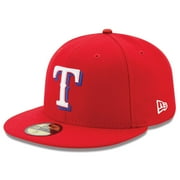 Mens New Era Red Texas Rangers Alternate Authentic Collection On-Field 59FIFTY Fitted Hat