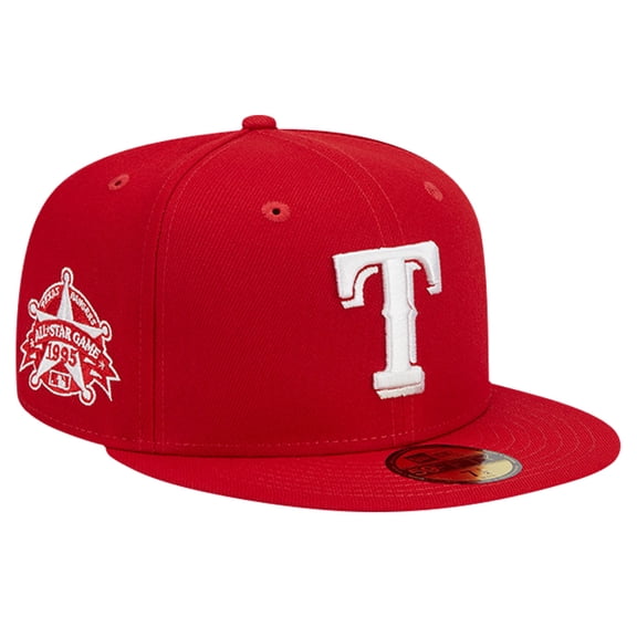 Men's New Era Red Texas Rangers Logo 59FIFTY Fitted Hat