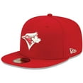 thumbnail image 1 of Men's New Era Red Toronto Blue Jays White Logo 59FIFTY Fitted Hat, 1 of 6