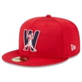 thumbnail image 1 of Men's New Era  Red Washington Nationals 2023 Clubhouse 59FIFTY Fitted Hat, 1 of 5