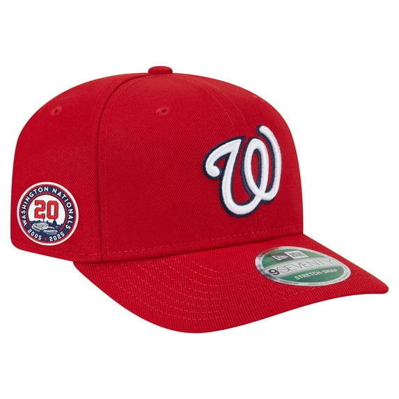 Men's-New Era Red Washington Nationals 20th Anniversary Replica 9SEVENTY Adjustable Hat