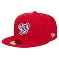 thumbnail image 1 of Men's New Era Red Washington Nationals Checkered Undervisor 59FIFTY Fitted Hat, 1 of 6