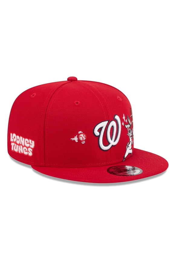 Men's New Era Red Washington Nationals Looney Tunes Bugs Bunny 9FIFTY Snapback Hat