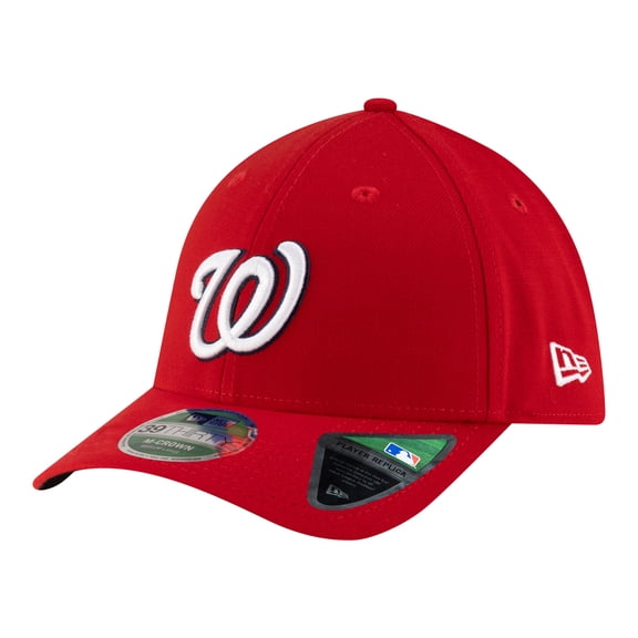 Men's New Era Red Washington Nationals Player Replica 39THIRTY M-Crown Flex Hat