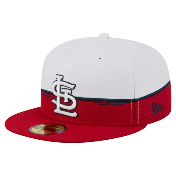 Men's New Era  Red/White St. Louis Cardinals Paint Stroke 59FIFTY-Fitted Hat