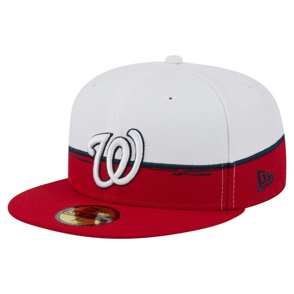 Men's New Era  Red/White Washington Nationals Paint Stroke 59FIFTY-Fitted Hat