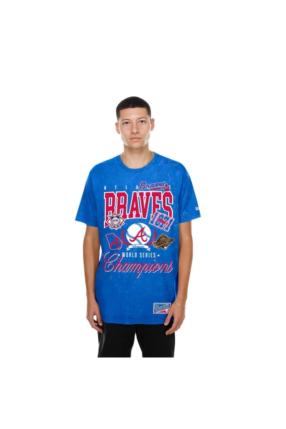 Men's New Era  Royal Atlanta Braves Mineral Wash T-Shirt