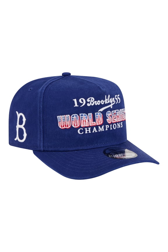 Men's New Era Royal Brooklyn Dodgers 1955 World Series Champions Throwback 9FIFTY A-Frame Snapback Hat