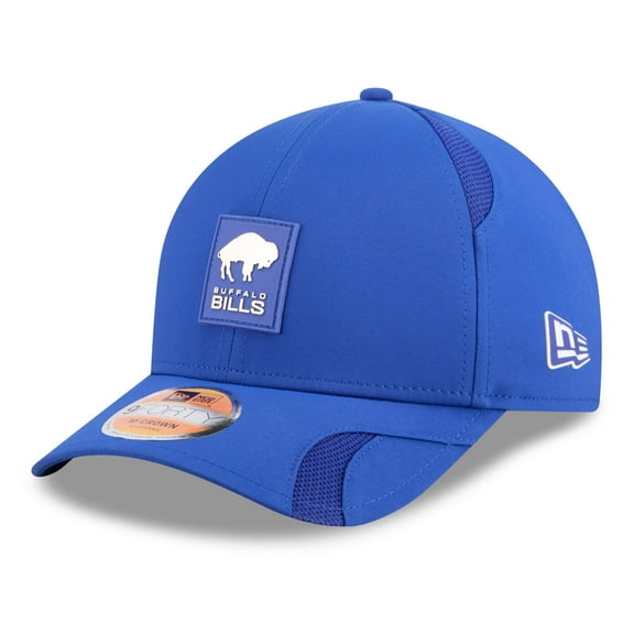 Men's New Era Royal Buffalo Bills 2025 Sideline Throwback M-Crown 9FORTY Adjustable Hat