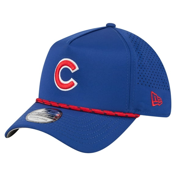 Men's New Era  Royal Chicago Cubs 39THIRTY A-Frame Perforated Flex Hat