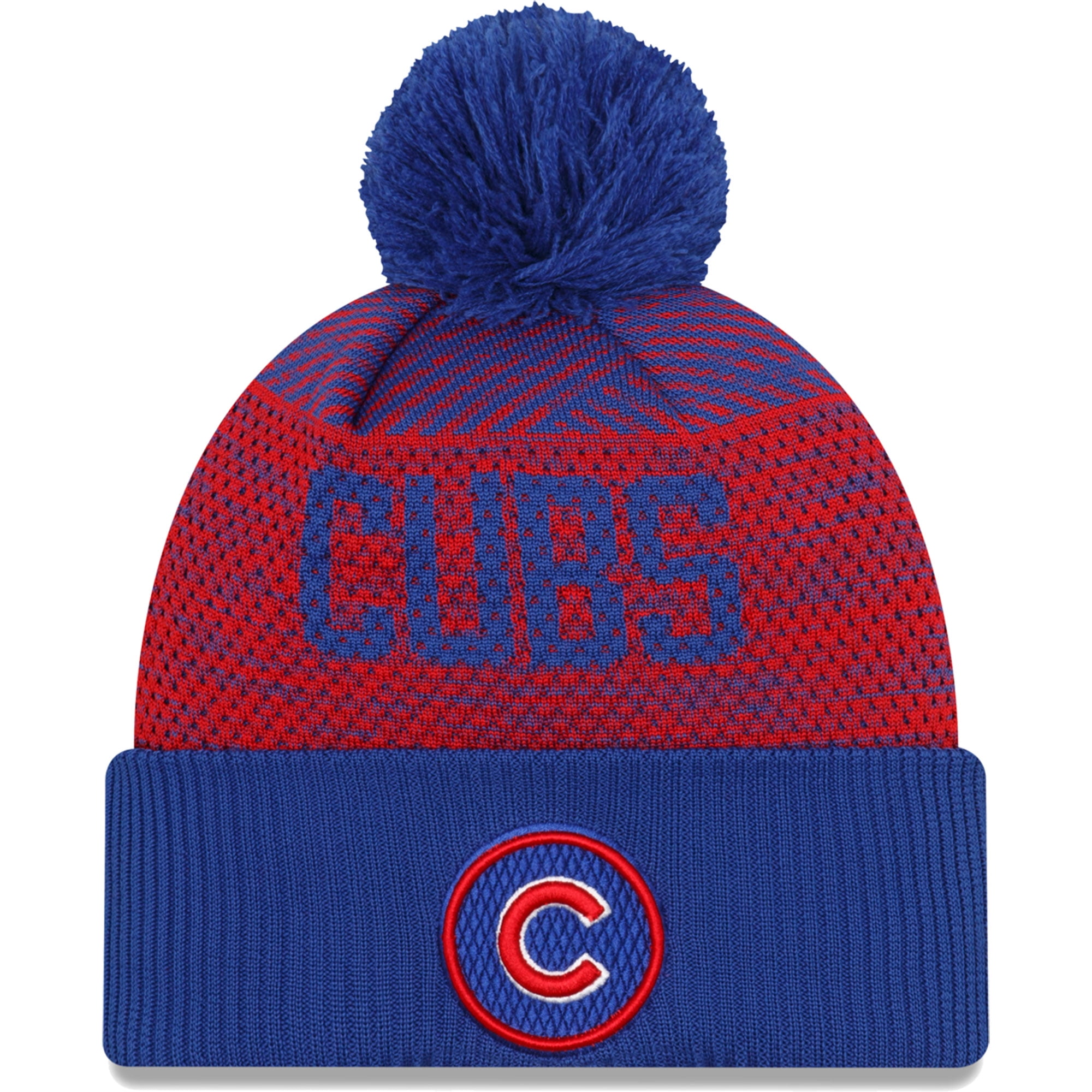 Men's New Era Royal Chicago Cubs Authentic Collection Sport Cuffed Knit ...