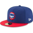 thumbnail image 1 of Men's New Era Royal Chicago Cubs Cooperstown Collection Wool 59FIFTY Fitted Hat, 1 of 6