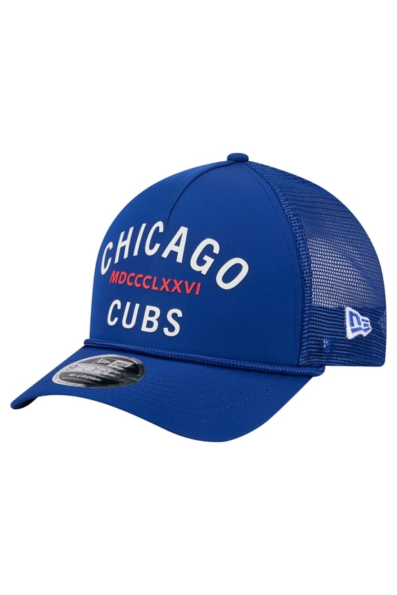 Men's-New Era  Royal Chicago Cubs Minimalist 9FORTY A-Frame Adjustable Hat