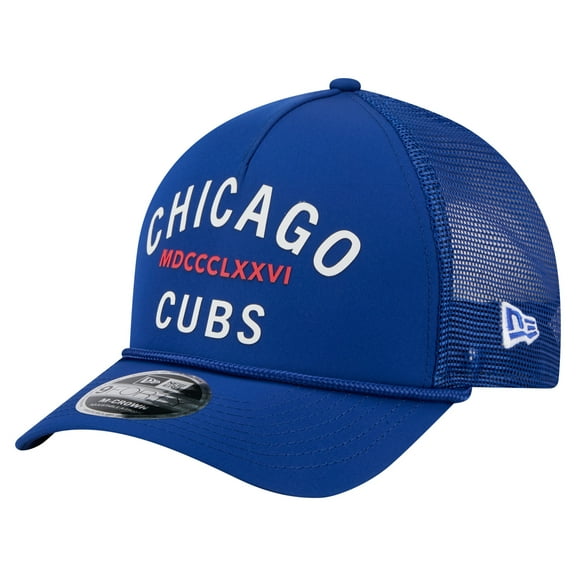 Men's-New Era Royal Chicago Cubs Minimalist 9FORTY A-Frame Adjustable Hat